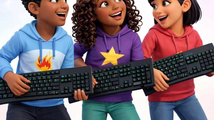 DRNL Band club avec un clavier d'ordinateur